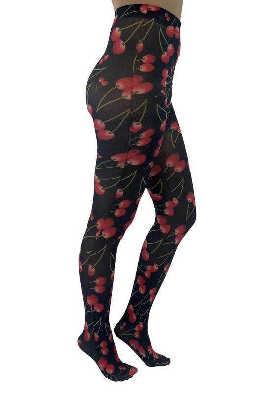 Cherry Soda Printed Tights