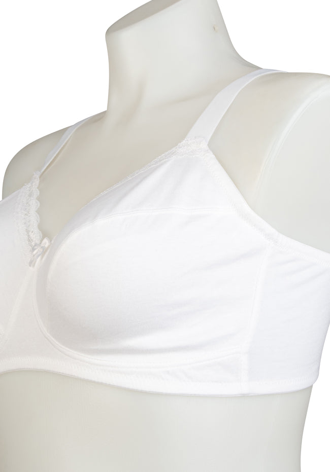 Haven Women Wirefree Bra Soft Cup White for Plus Size