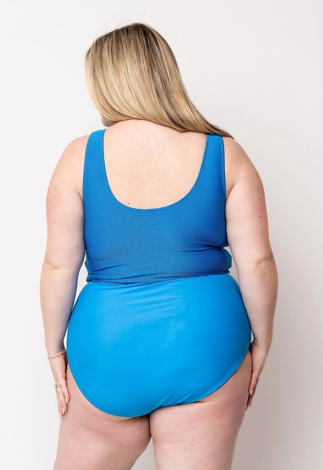 Knotted Front Swim Top Blue