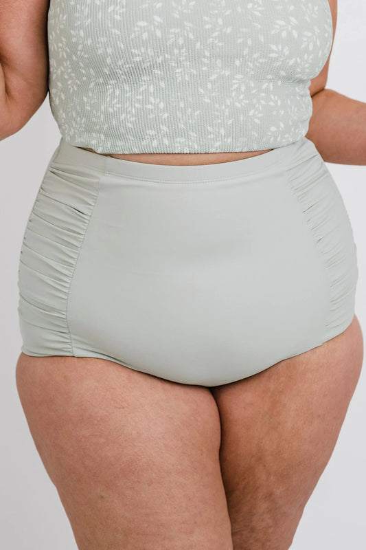 High Waisted Ruched Bottom Sage