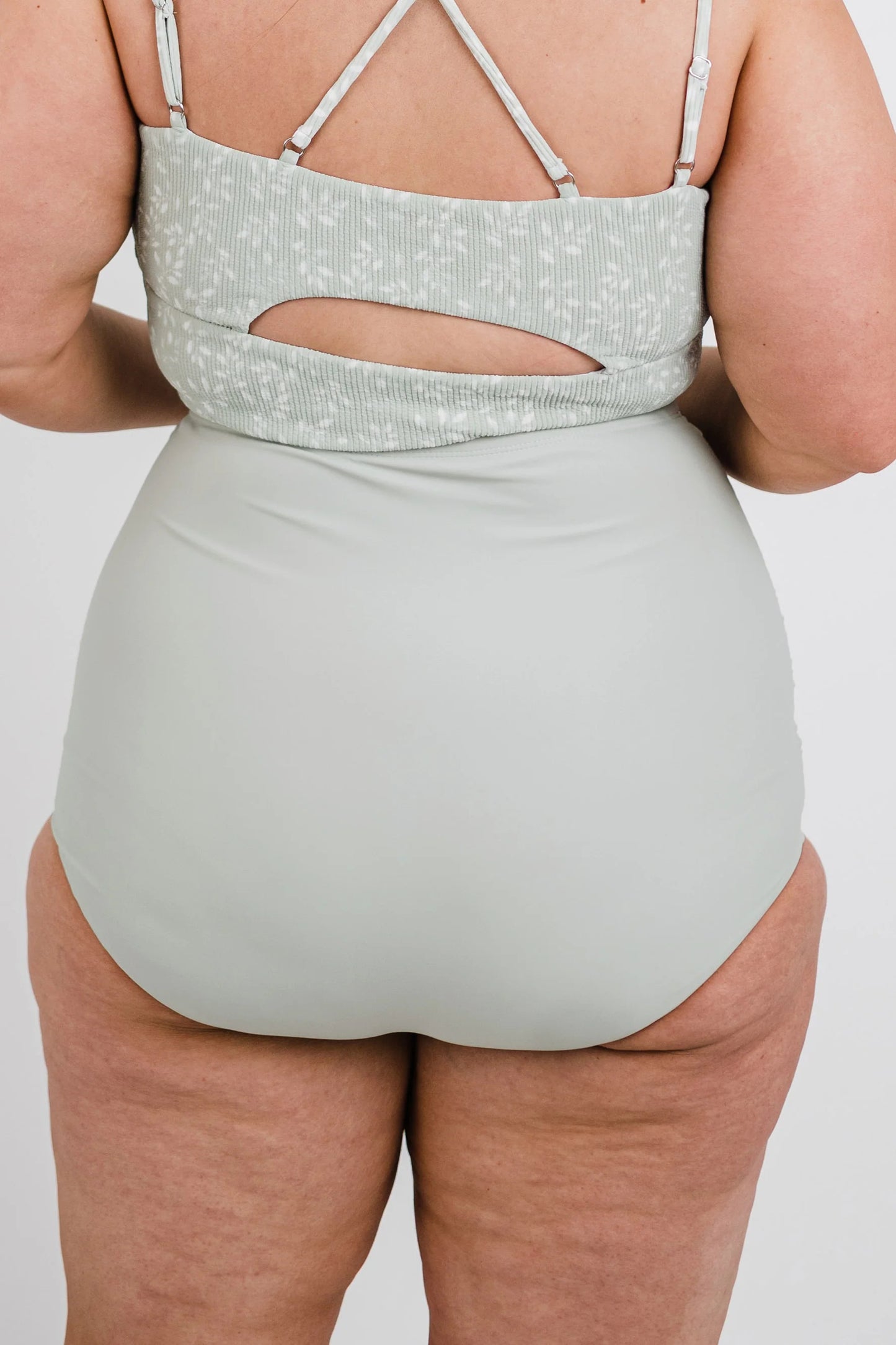 High Waisted Ruched Bottom Sage