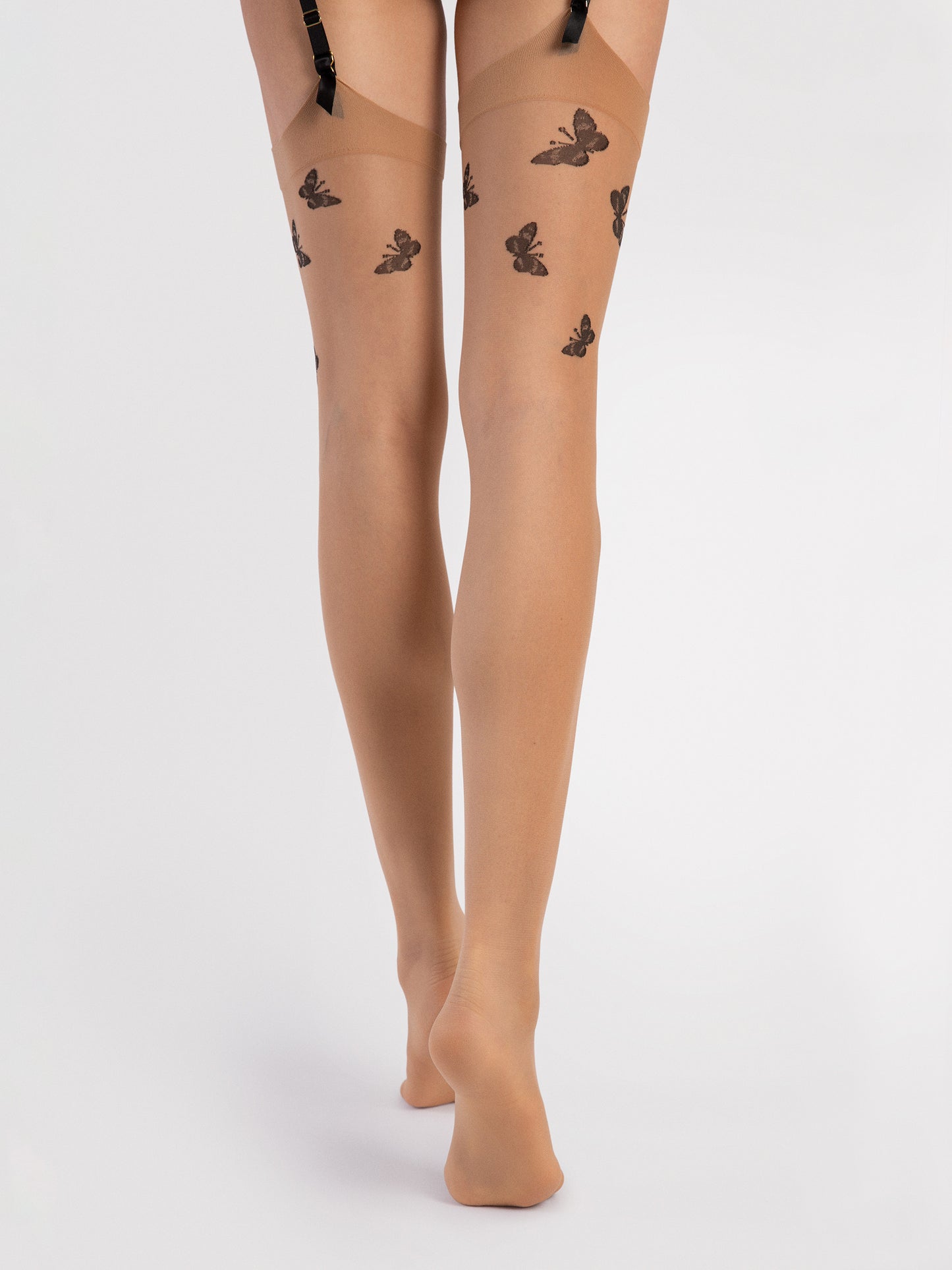 Farfalle 20 den Butterflies Stockings by Fiore (Nude)