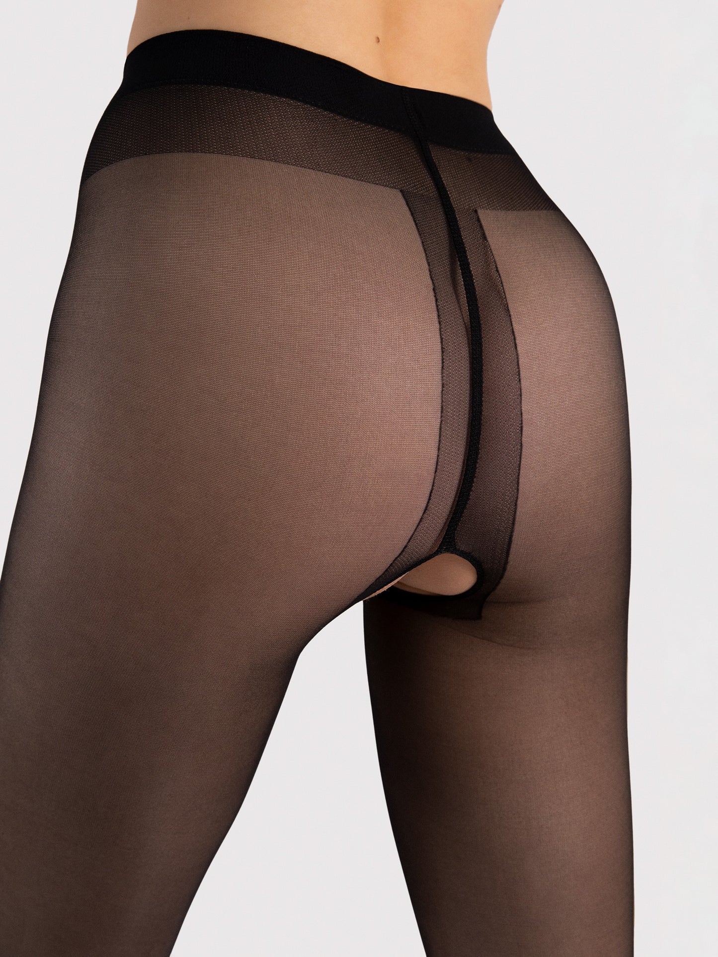 Glossy Crotchless Tights 20 Denier Tights
