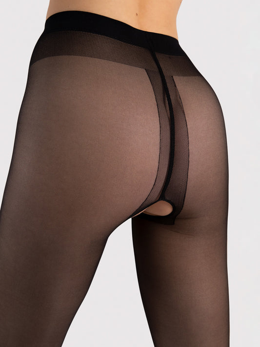 Glossy Crotchless Tights 20 Denier Tights