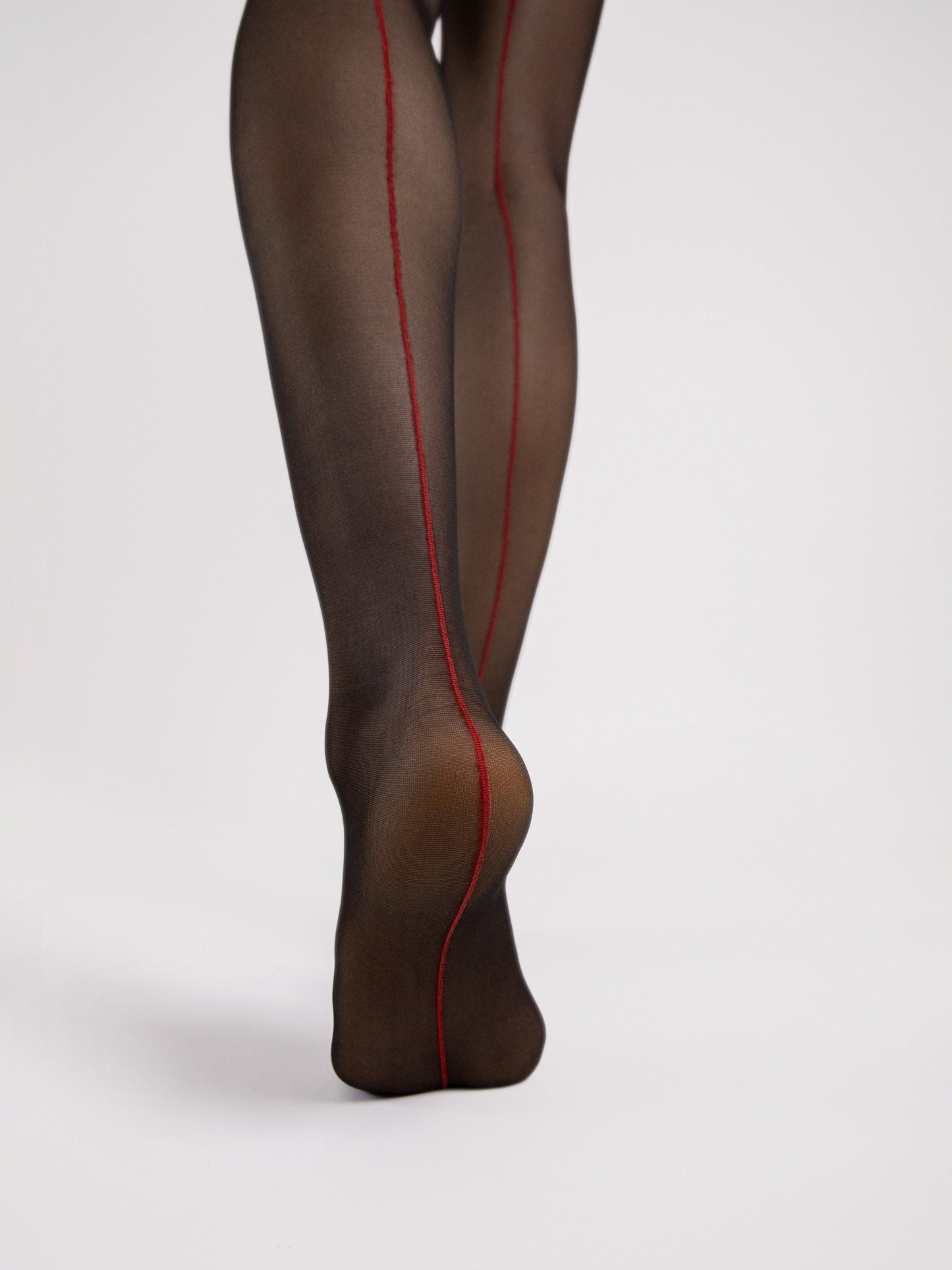 Vintage Look Backseam Crotchless 20 Denier Tights