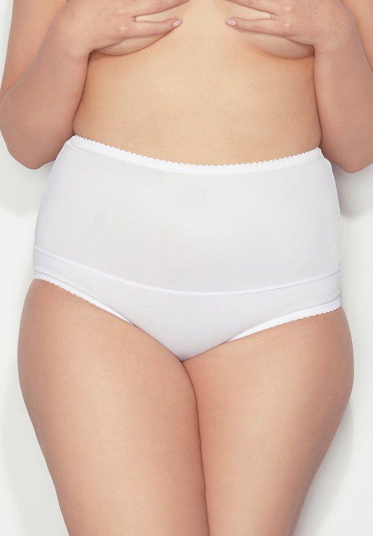 Handy Tummy Control Smooth Cotton Full Brief (White)