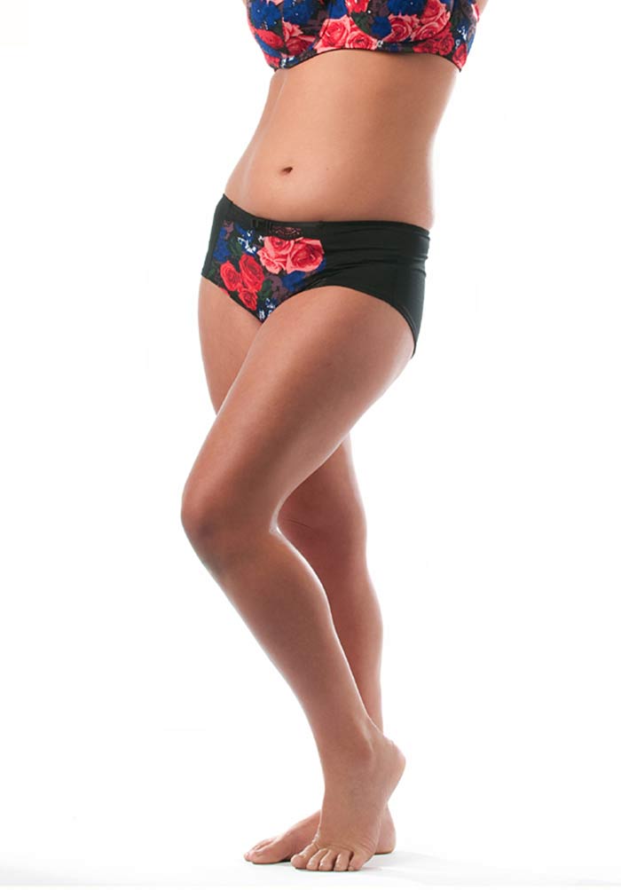 Rose Print Microfiber Brief