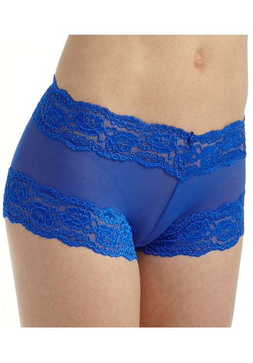 Kelly Sheer Mesh Boyleg Brief Blue