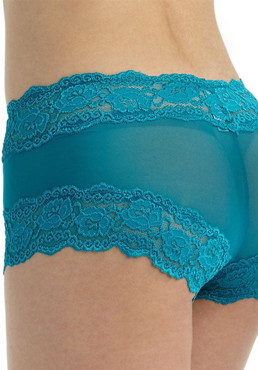 Kelly Sheer Mesh Boyleg Brief Deep Sea