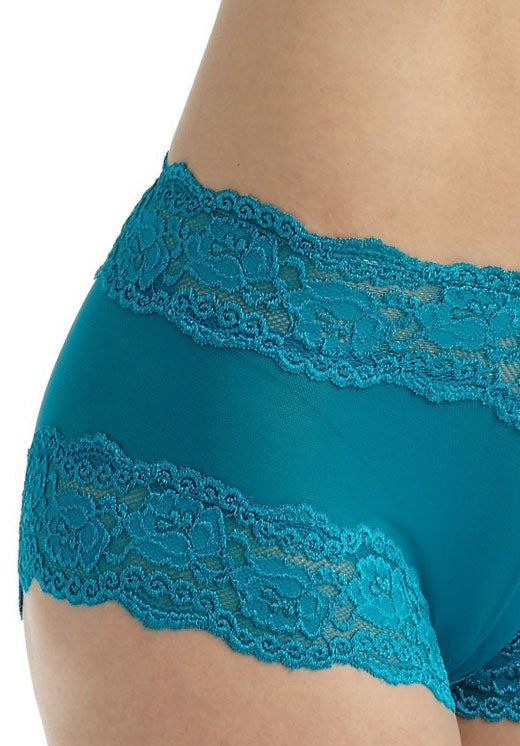 Kelly Sheer Mesh Boyleg Brief Deep Sea
