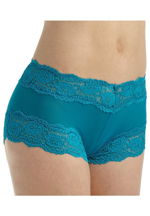 Kelly Sheer Mesh Boyleg Brief Deep Sea