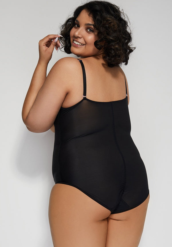 Women Shaping Bodysuit with Crotch Fastening