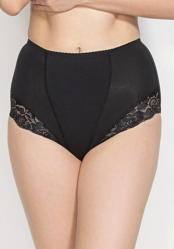 Double Cotton and Lace Shaping Full Brief (White)