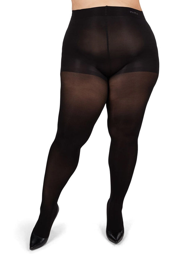 MeMoi Microfiber Opaque Plus Size Curvy Control Top Tights 60 Denier