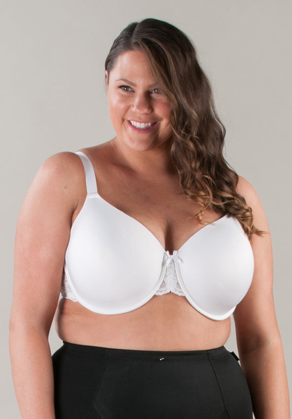 Full Figure Molded Cup T Shirt Bra White