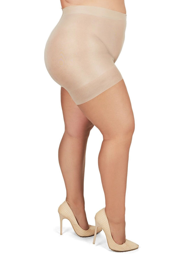 MeMoi Plus Size Curvy Ultra Sheer Control Top Pantyhose