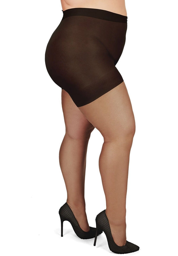 MeMoi Plus Size Curvy Ultra Sheer Control Top Pantyhose
