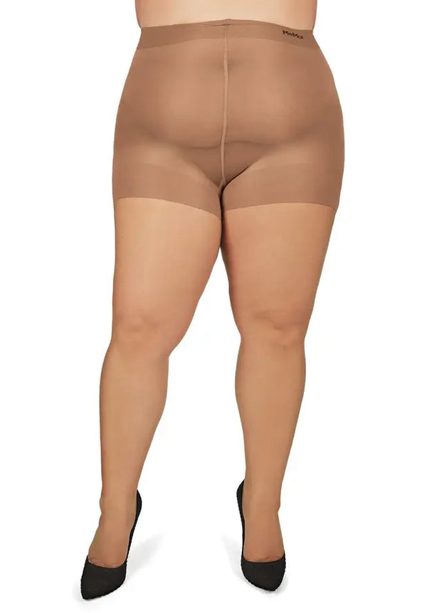 MeMoi Plus Size Curvy Ultra Sheer Control Top Pantyhose
