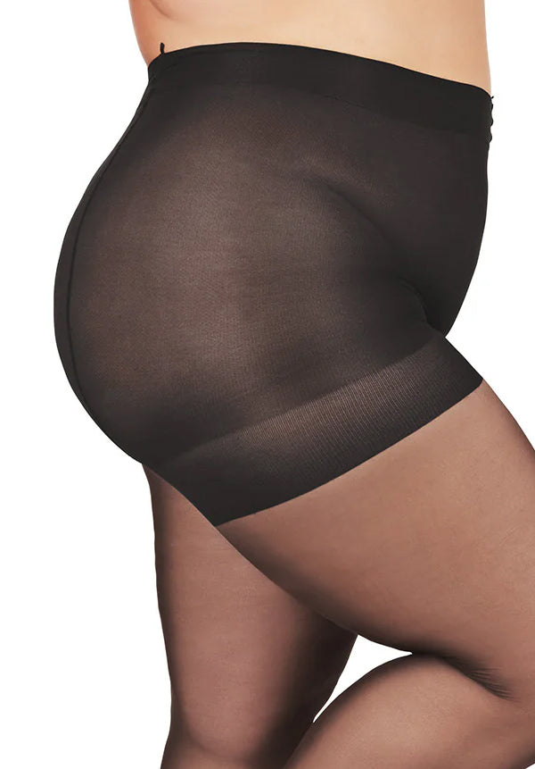 Memoi All Day Plus Size Curvy Sheer Control Top Pantyhose