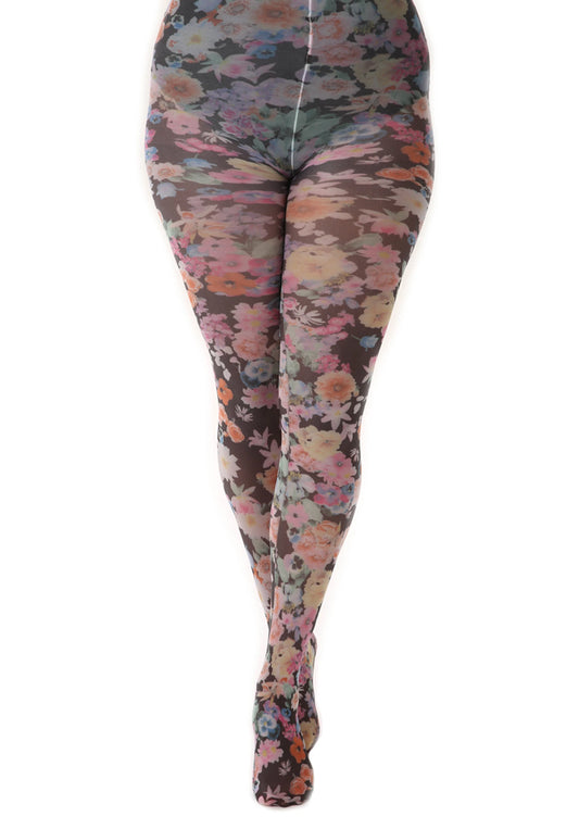Midnight Garden Printed Tights