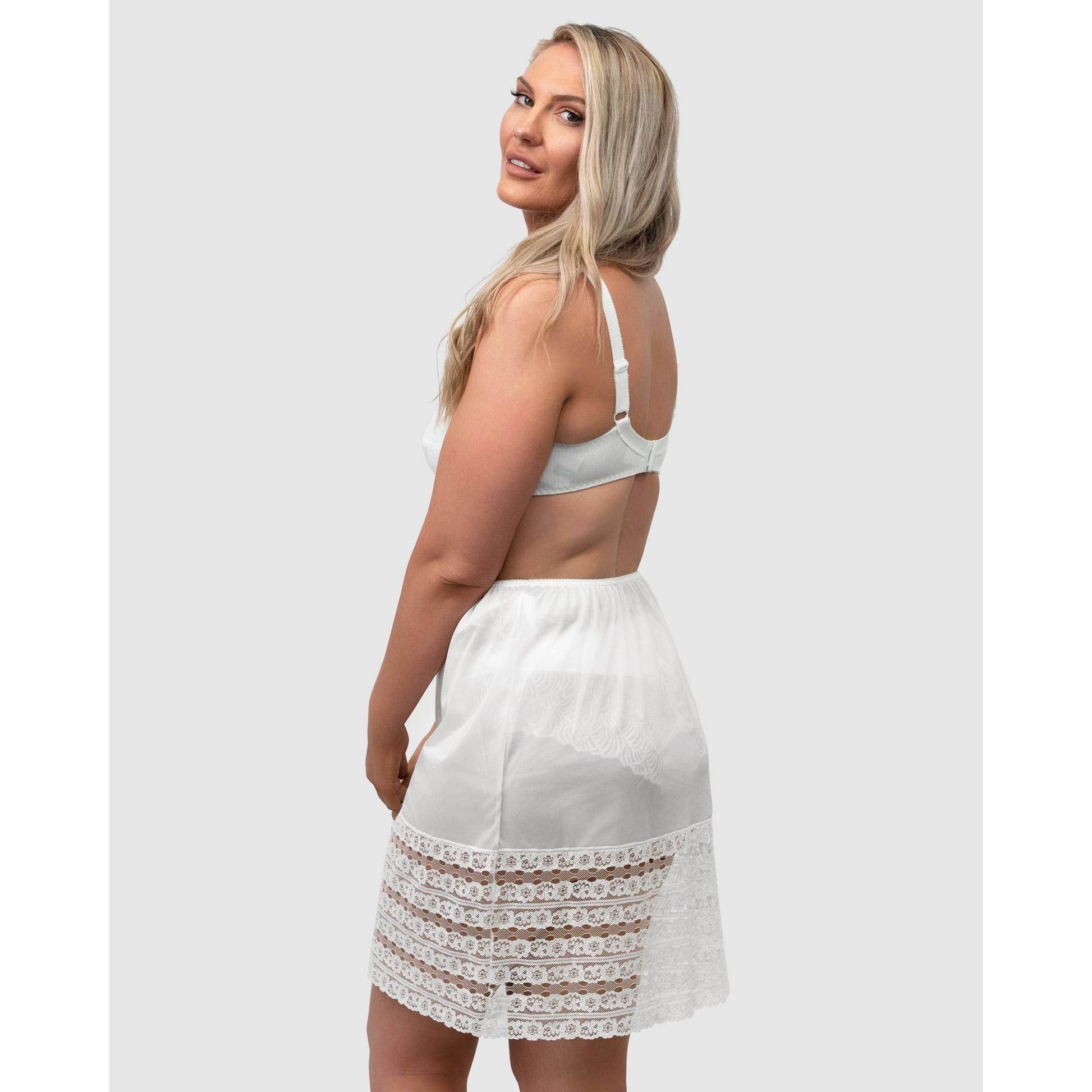 Trimmable Half Slip Lingerie Underskirt With Lace - Style Gallery