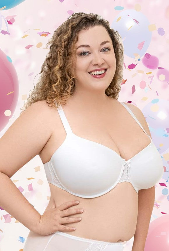 Full Figure Molded Cup T Shirt Bra White