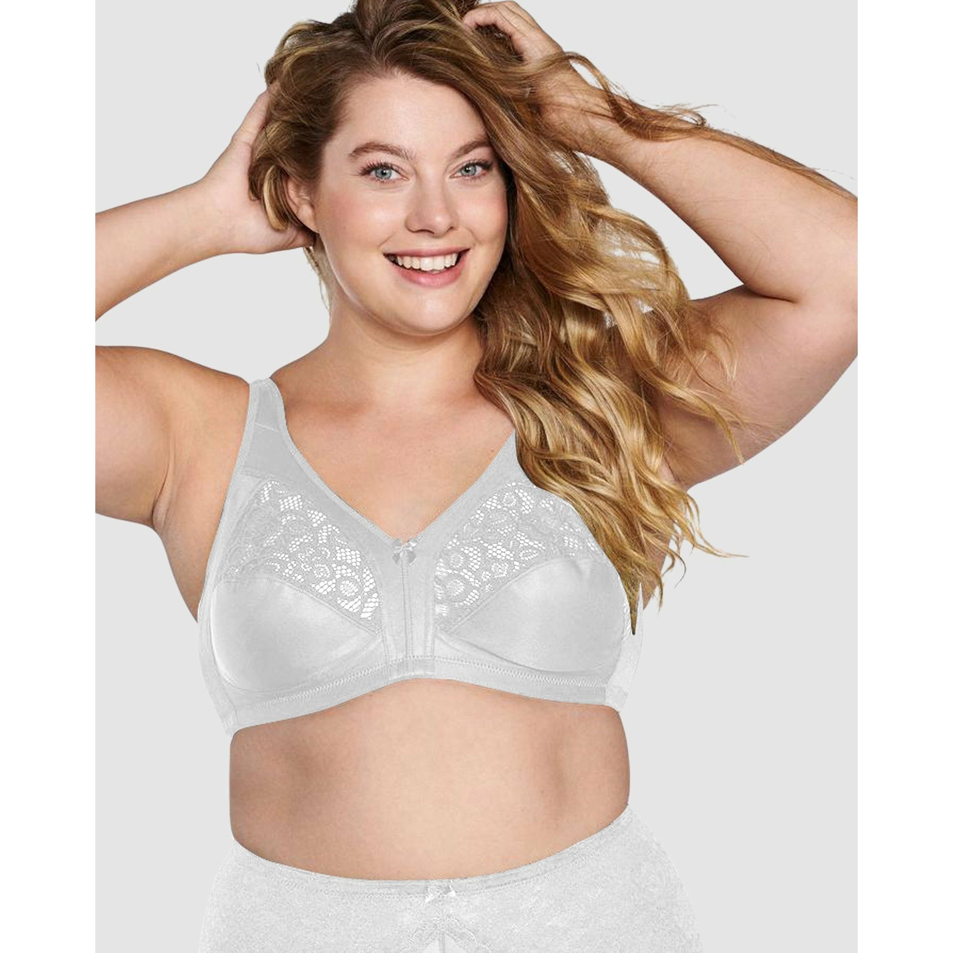 Plus Size Wirefree Bra with Padded Straps - Style Gallery