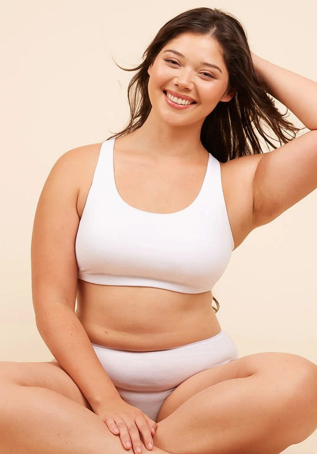 Serena Cotton Wirefree Racerback Plus Size Sports Bra