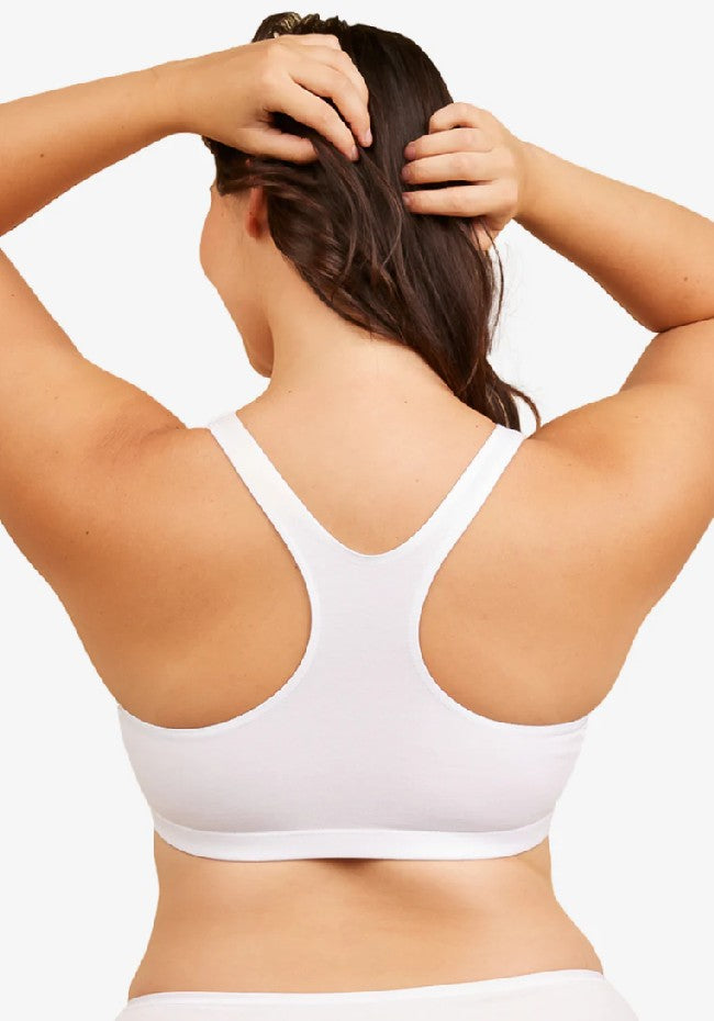 Serena Cotton Wirefree Racerback Plus Size Sports Bra