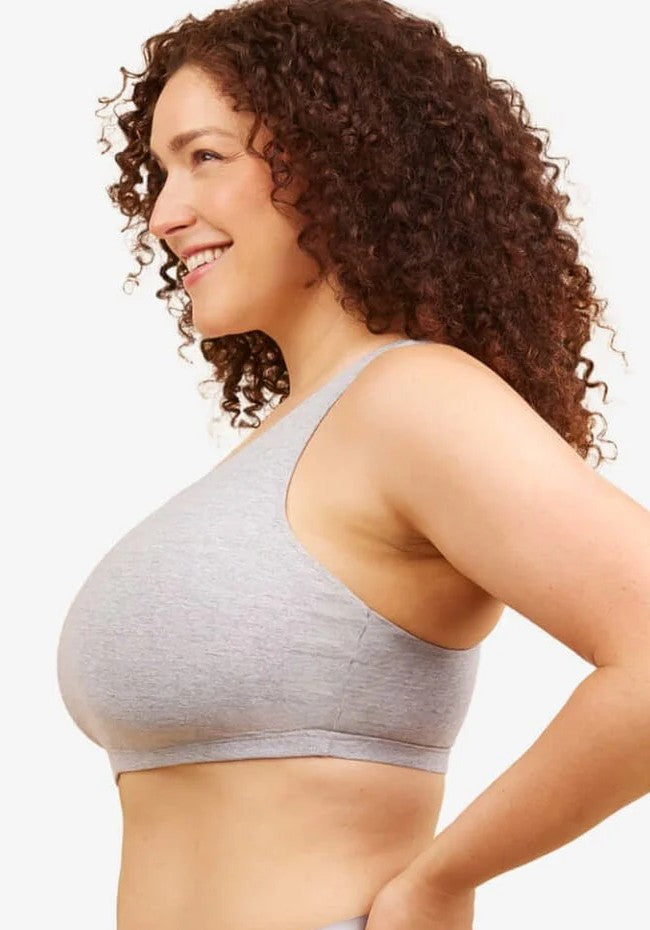 Serena Cotton Wirefree Racerback Plus Size Sports Bra