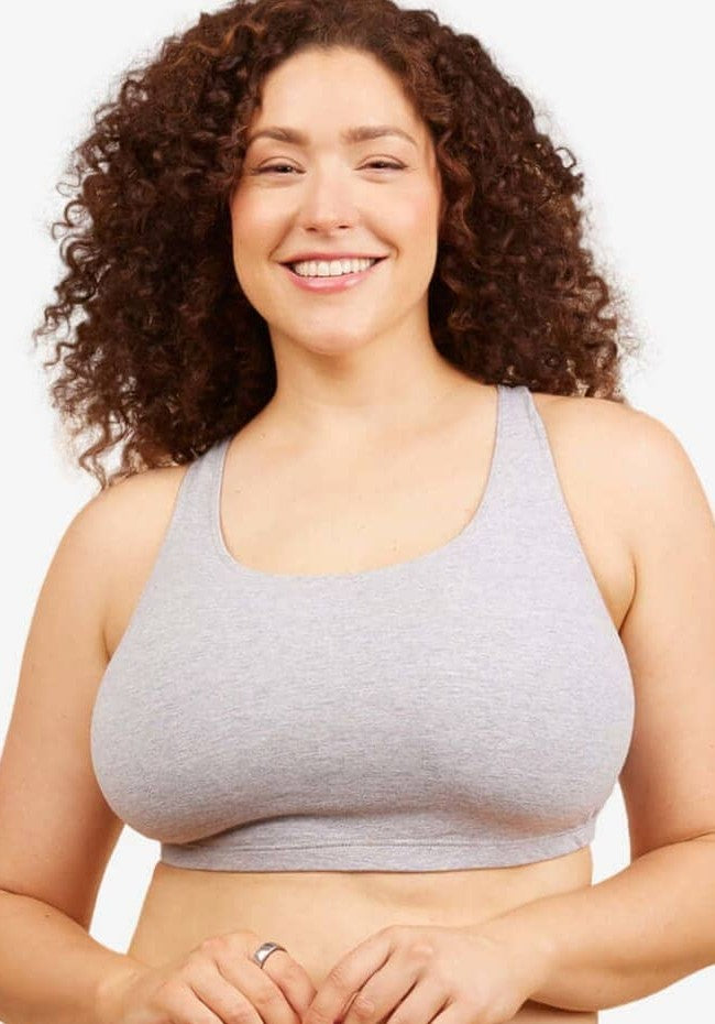 Serena Cotton Wirefree Racerback Plus Size Sports Bra