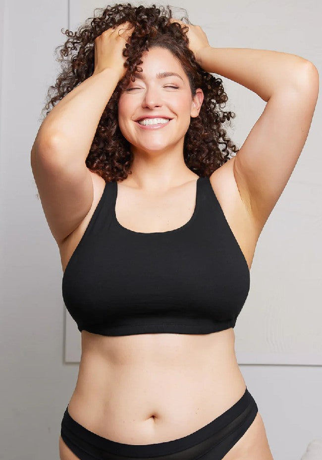 Serena Cotton Wirefree Racerback Plus Size Sports Bra