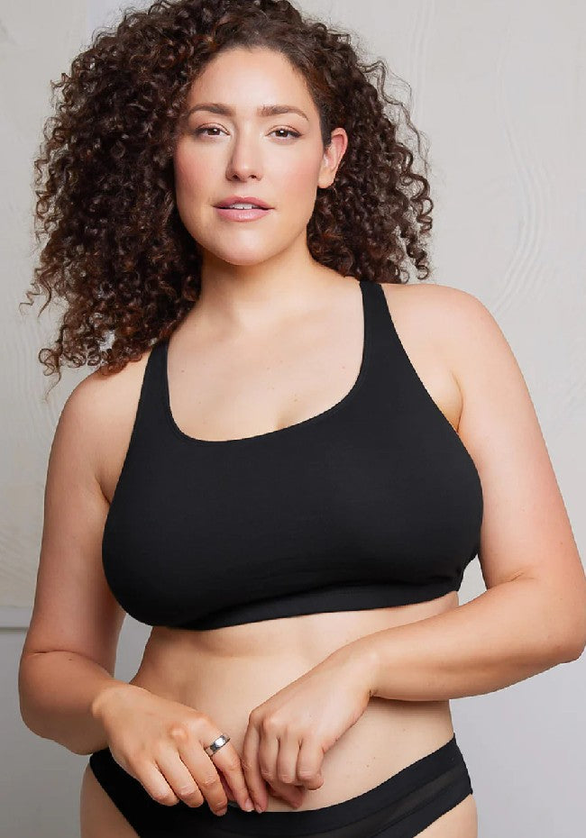 Serena Cotton Wirefree Racerback Plus Size Sports Bra