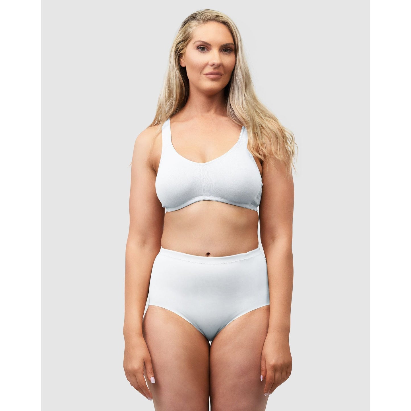 Wide Strap Wirefree Plus Size Organic Cotton Bra - Style Gallery