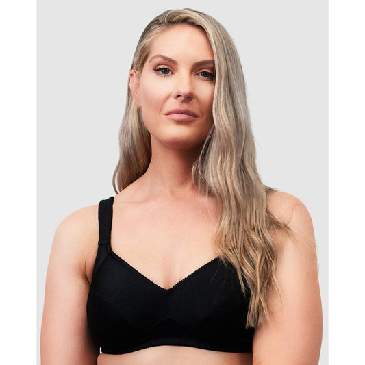 Comfortable Cotton Lined Wide Strap Wirefree Bra - Style Gallery