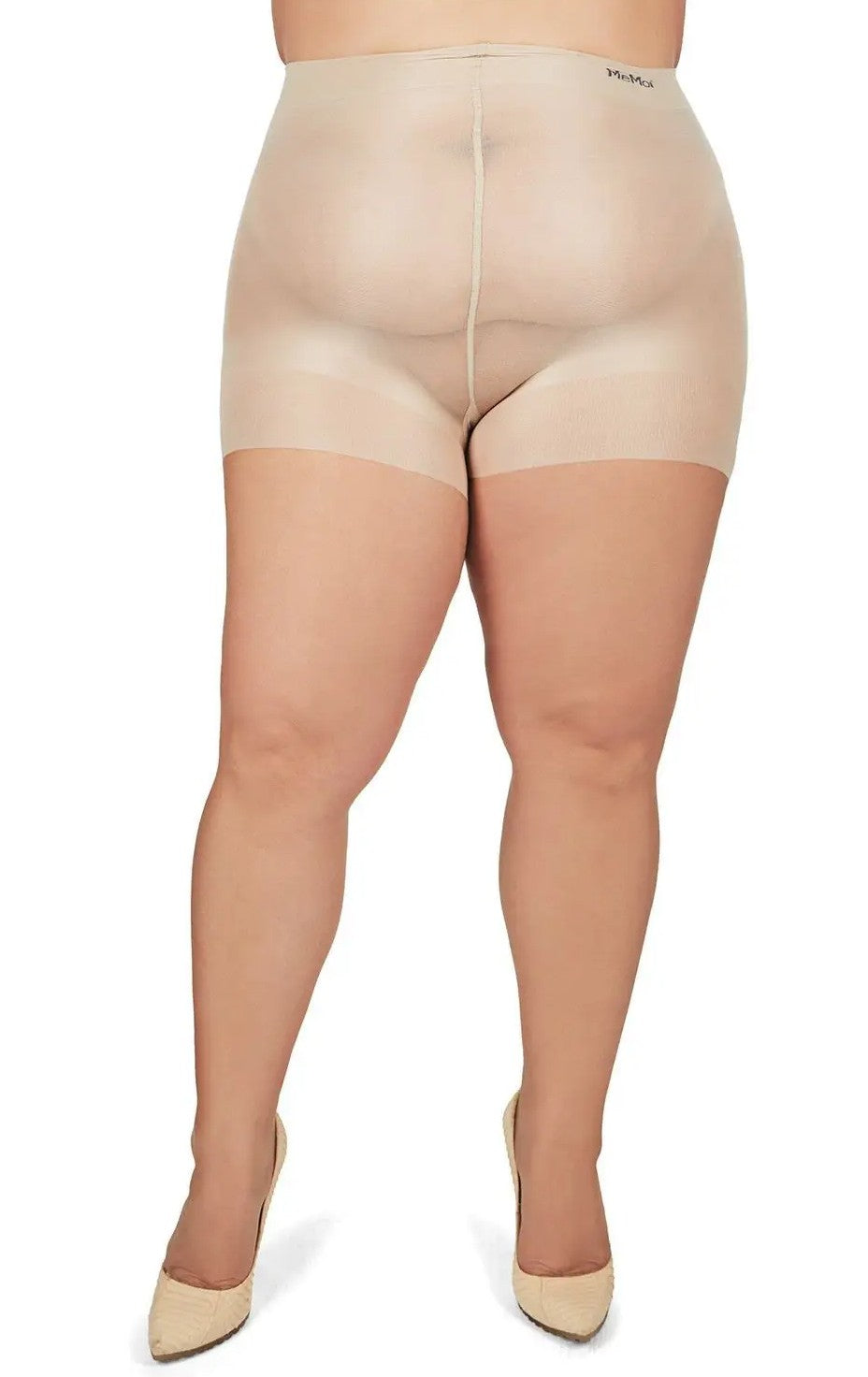Memoi All Day Plus Size Curvy Sheer Control Top Pantyhose