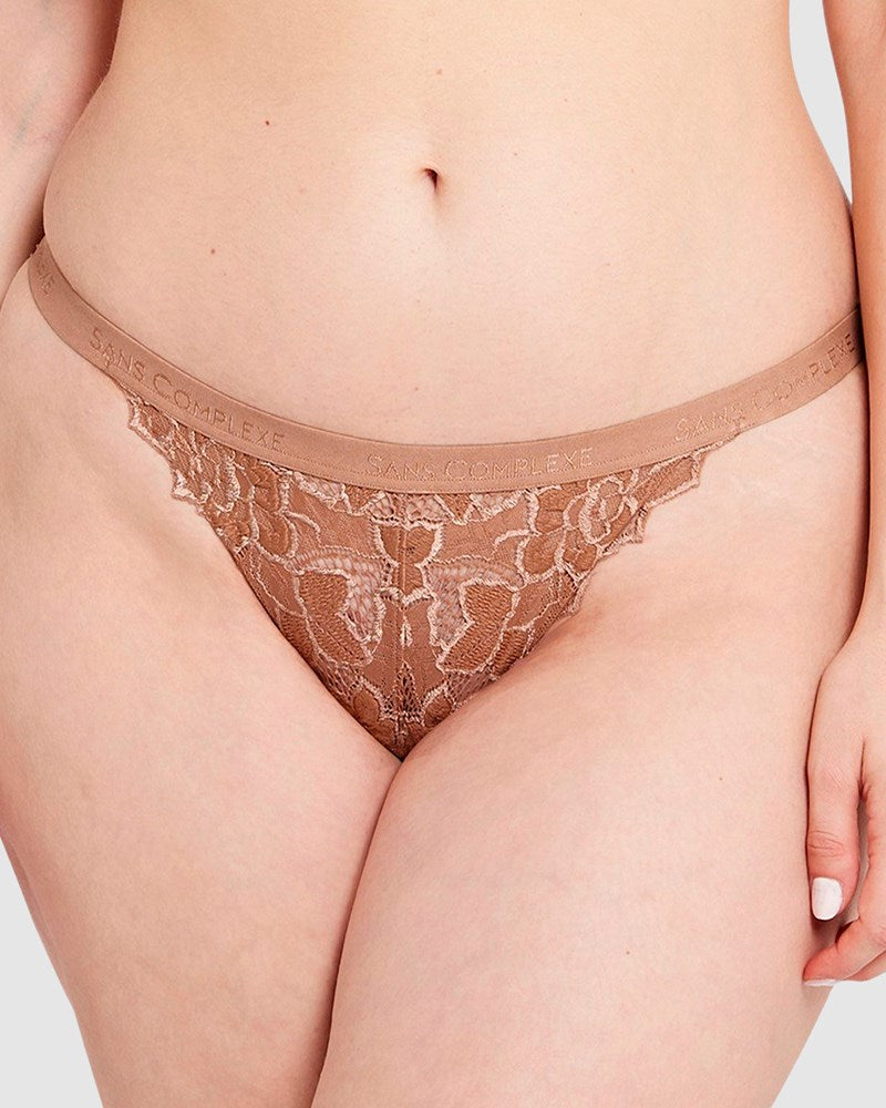 Arum Gloss Tanga Side Lace Hipster Brief Sans Complexe
