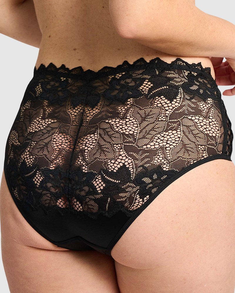 Arum Prima Mid Rise Sheer Stretch Lace Brief Sans Complexe