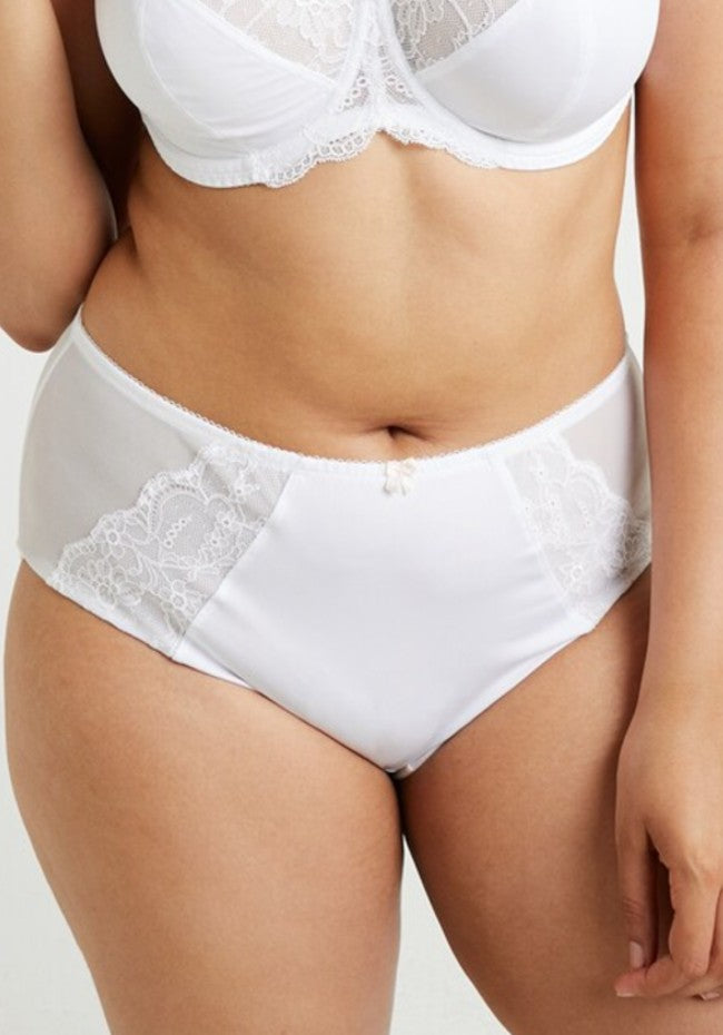 Brooke Women Lace Side Plus Size Hipster Brief Ivory