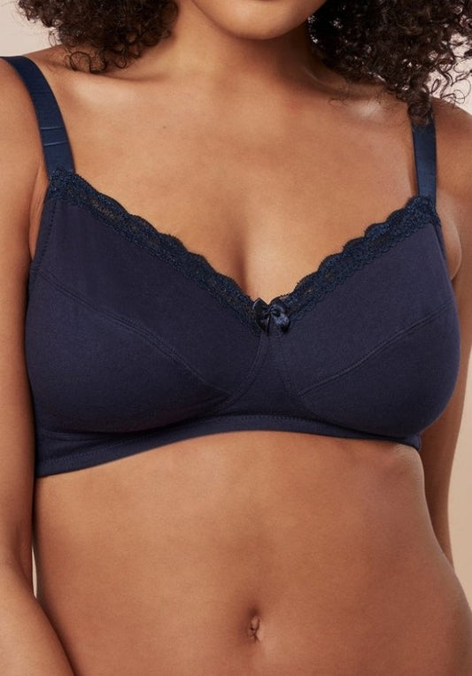 Haven Women Wirefree Bra Soft Cup Black for Plus Size