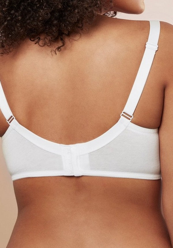 Haven Women Wirefree Bra Soft Cup White for Plus Size