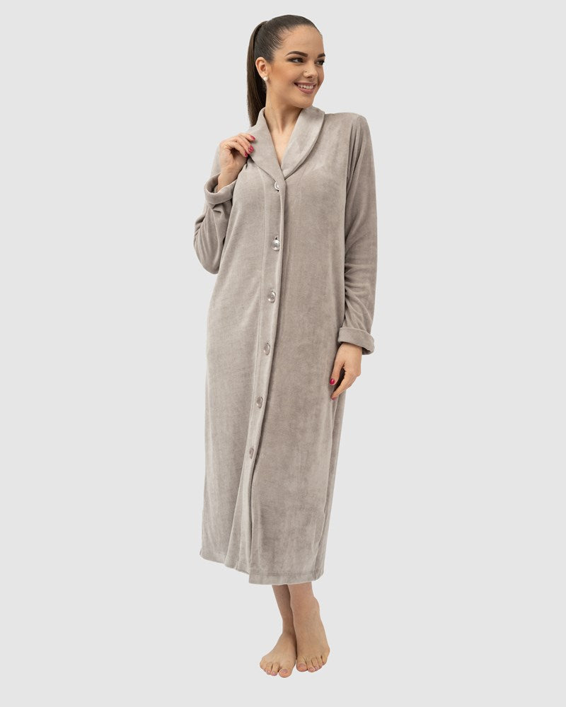 Vancouver Button Up Bamboo & Cotton Robe Satellite