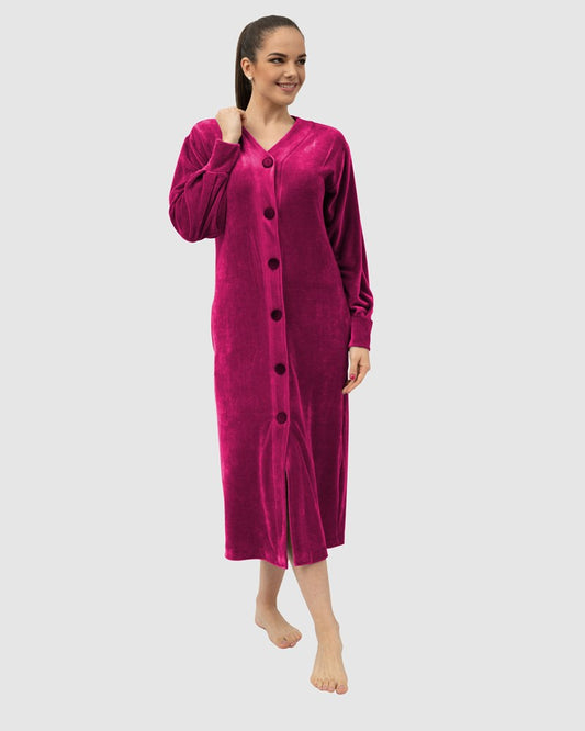 Newport Button Up Modal & Cotton Robe Belmanetti Magenta