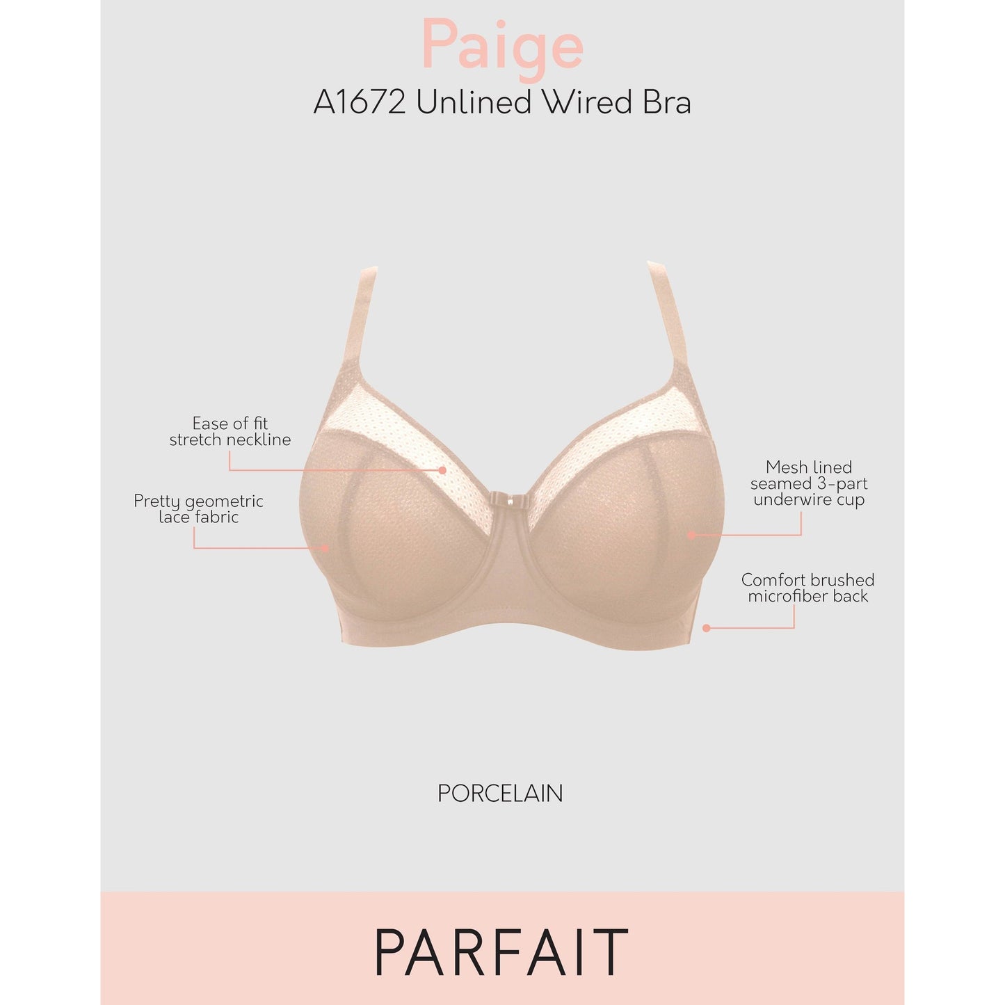 Paige Geometric Lace Unlined Wired Full Bust Bra - Style Gallery
