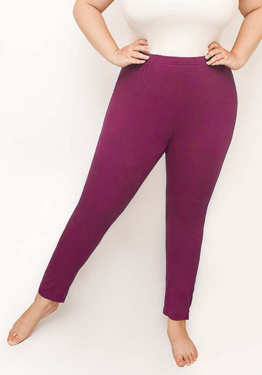 Plus Size Pj Pants Pull On with Tapered Legs Rosey