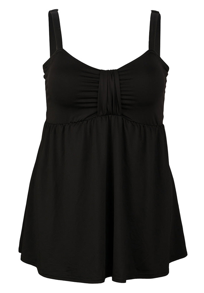 Dolly Black Swimdress with Padded Bra