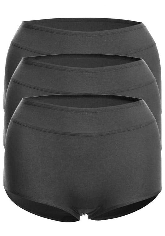 Cotton Full Brief Panty 3 Pack Black