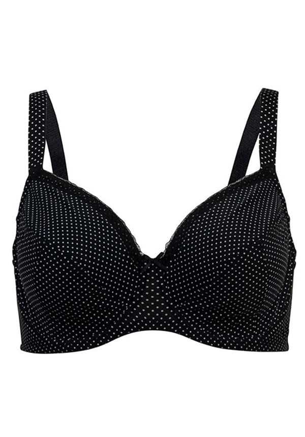 Polka Dots Underwired Non-Padded Bra