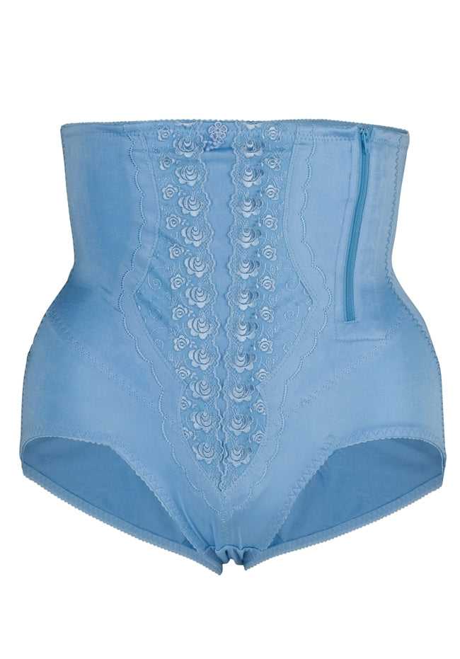 Super Firm Zip Up Panty Girdle Blue