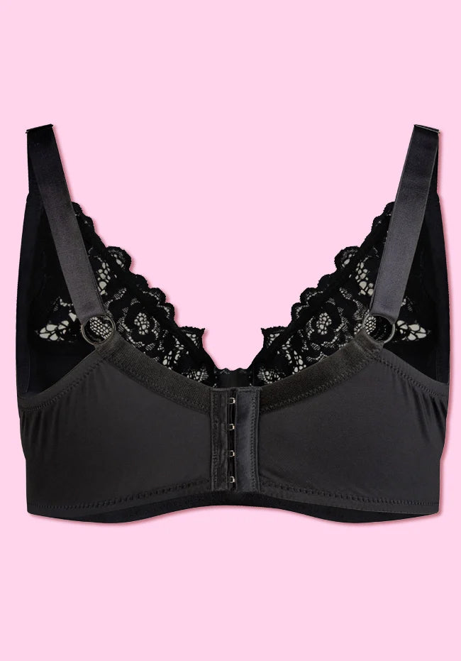Leah Black Full Cup Underwired Bra